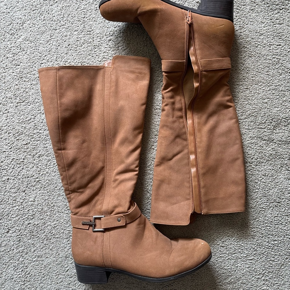 Nautica Tan Over the Knee Boots